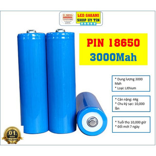 (Loại xịn)Pin sạc Lithium 18650 dung lượng 3000Mah,chính hãng 👈