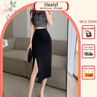 Chân Váy Bút chì sẻ trước ép mùng cao cấp Oxatyl M31 phù hợp mặc đi làm công sở