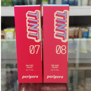 Son kem lì peripera ink velvet tint 2019 màu 07 girlish red – đỏ cam
