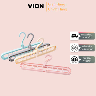 Móc treo đồ 9 lổ thông minh móc nhựa treo quần áo 9 lỗ đa chức năng vion