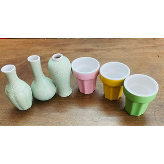 Chậu cắm hoa, bình cắm hoa mini dùng để cắm hoa đất sét, làm đồ handmade