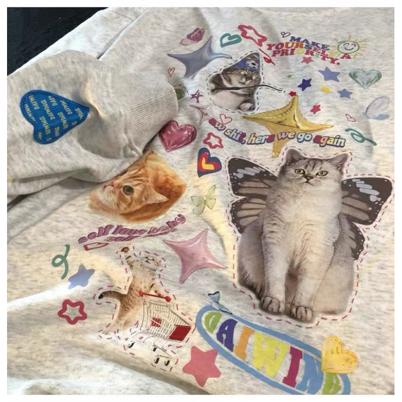 Áo sweater Daiwing mèo dễ thương