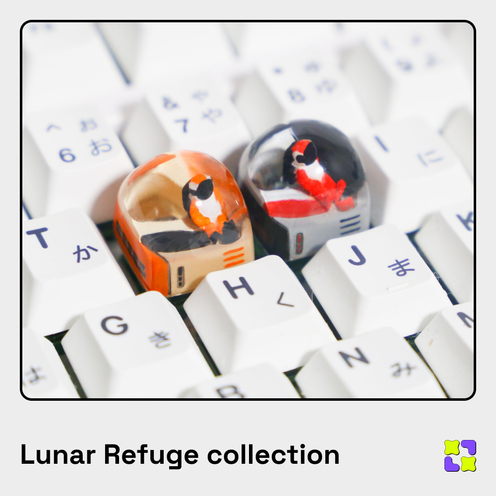 Keycap Artisan bàn phím cơ XULU Lunar Refuge màu sắc nổi bật trang trí bàn phím cơ truyền cảm hứng học tập làm việc
