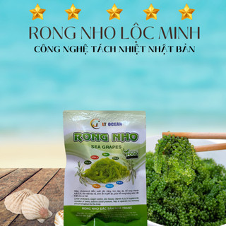 Rong nho tách nước, combo 30 gói, 1 gói nở ra 75gr rong tươi tặng 2 chai sốt mè rang 180ml kewpie, ngon giòn.