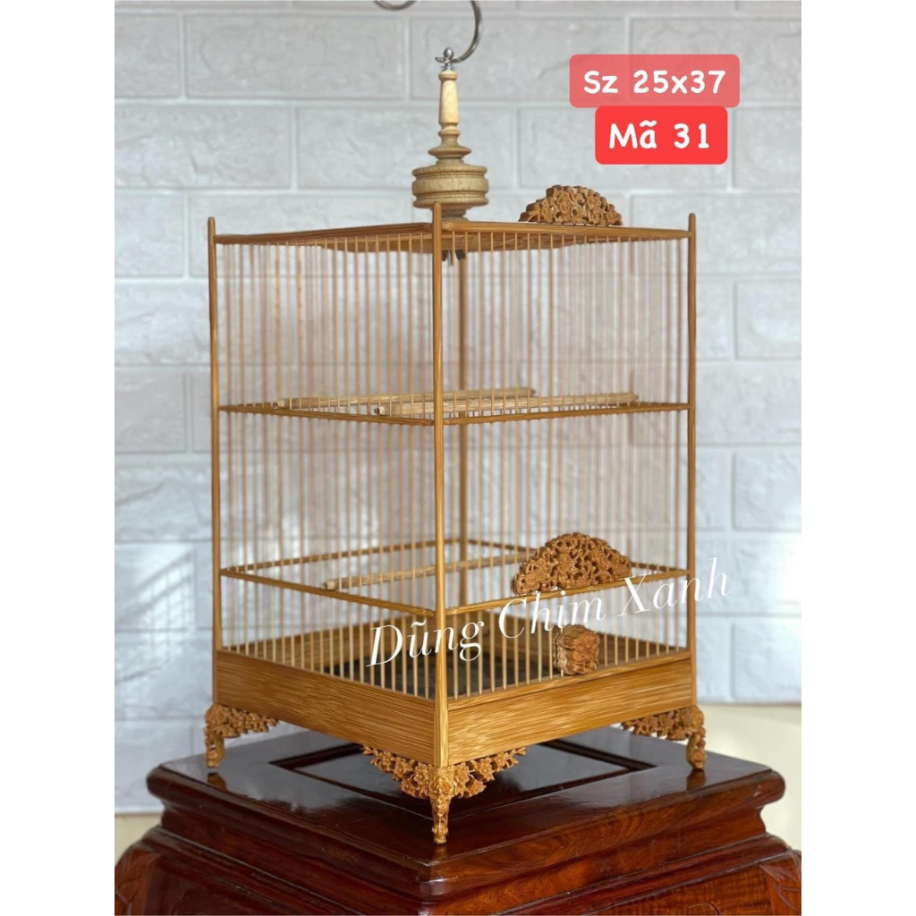 Lồng chim hút mật , lồng khuyên vuông tre già