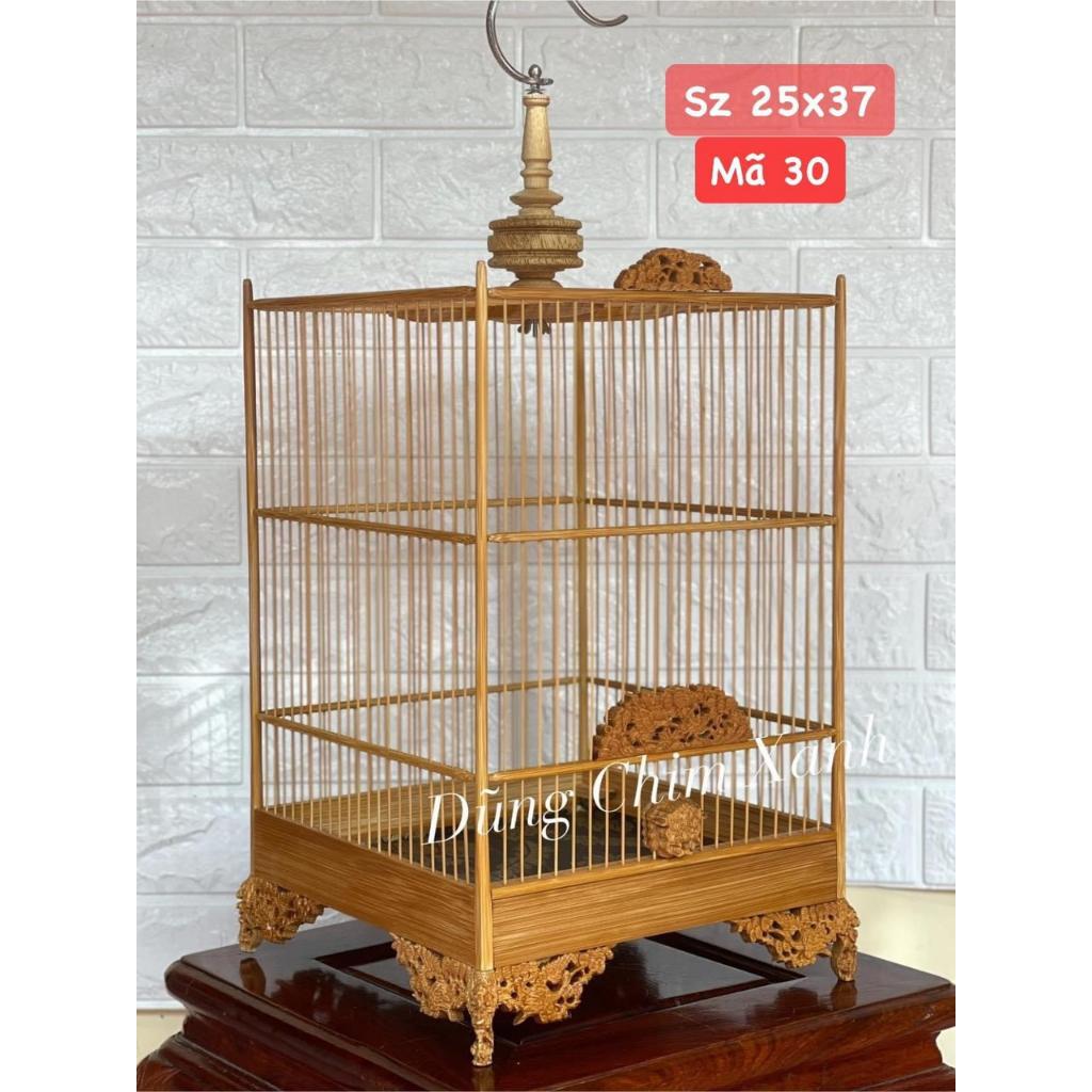 Lồng chim hút mật , lồng khuyên vuông tre già