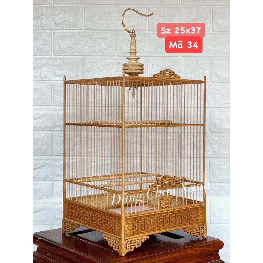 Lồng chim hút mật , lồng khuyên vuông tre già