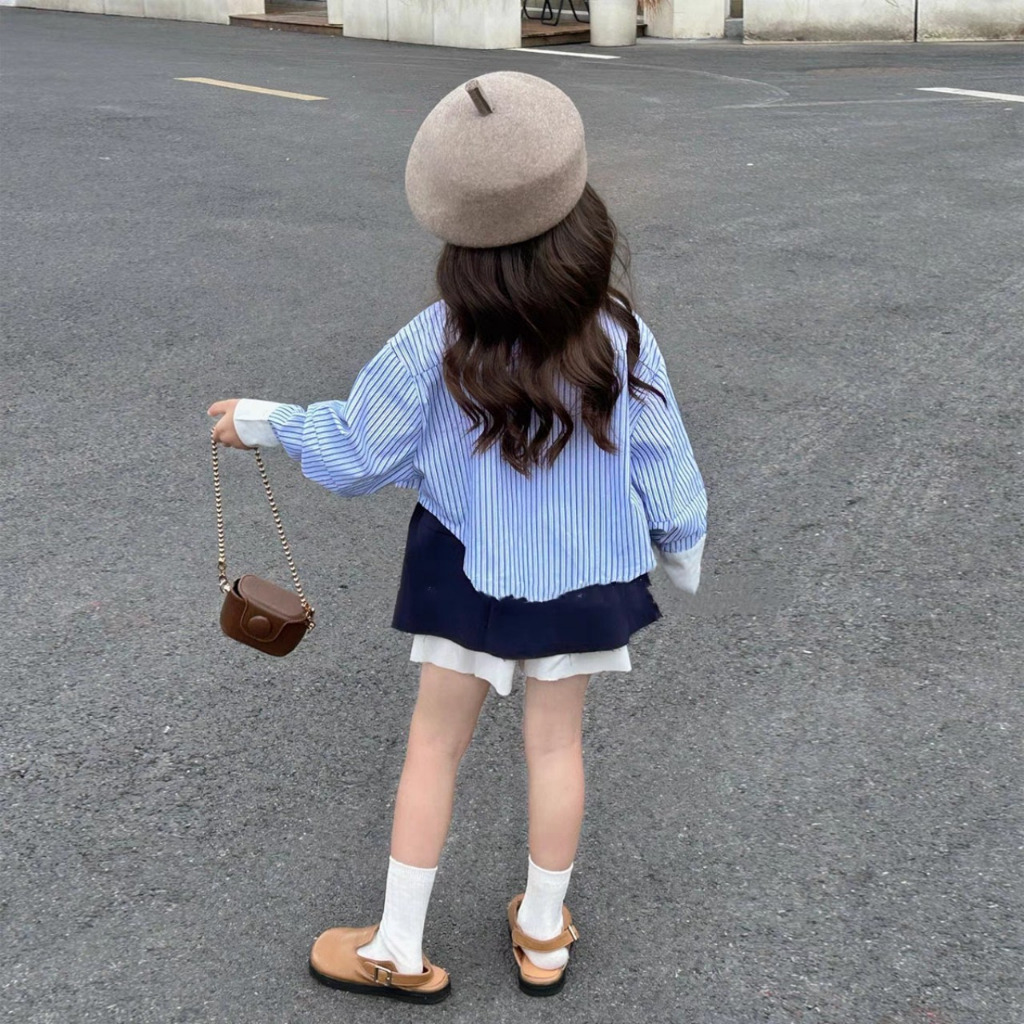 Bộ chân váy xếp ly học sinh cho bé gái đi học từ 10-28kg