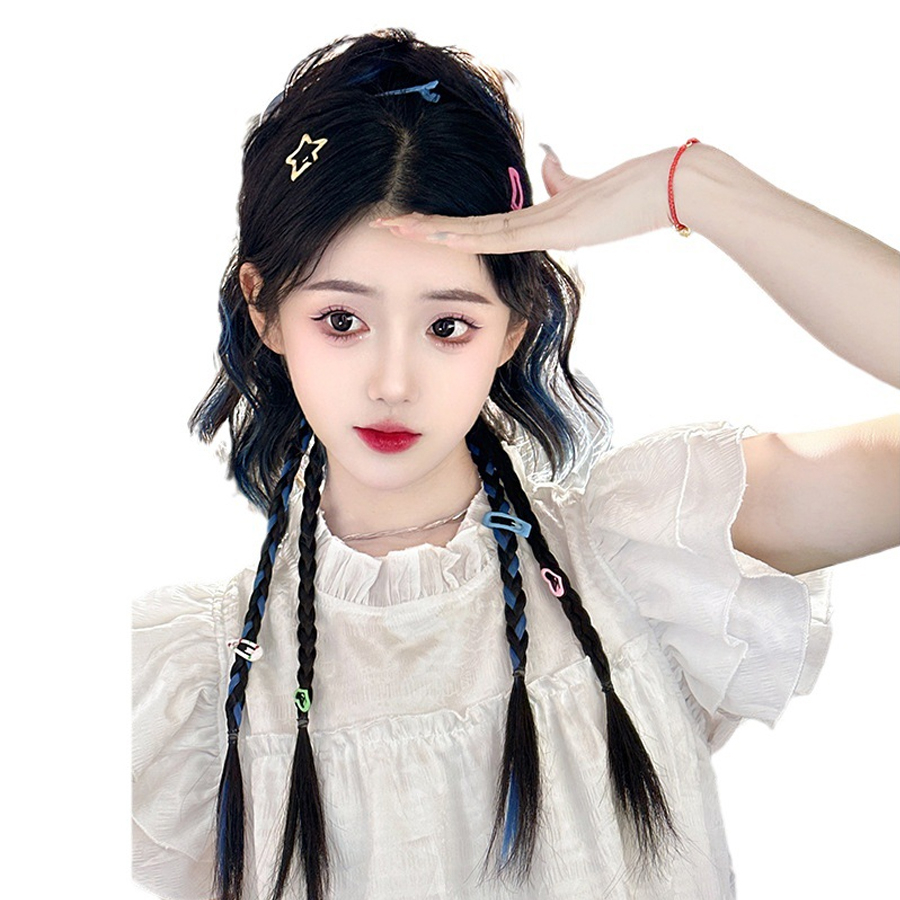 Tóc Giả Ngoặm Đuôi NgựaTết Light, Tóc Ngoặm Thắt Bím Cá Tính