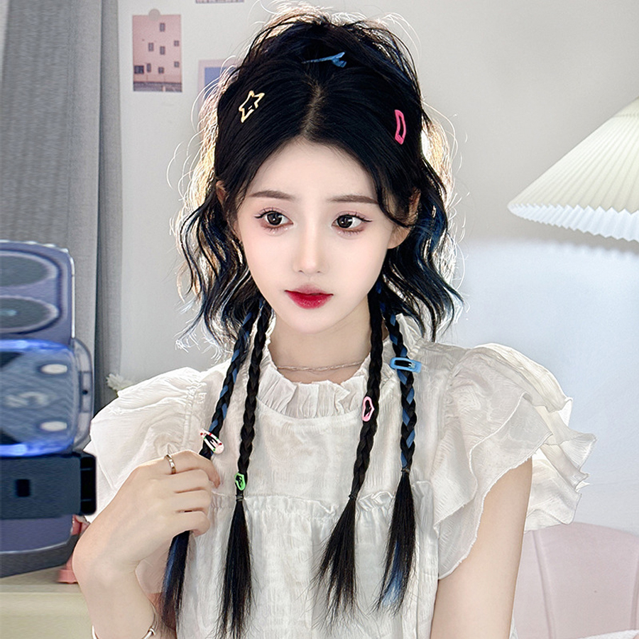 Tóc Giả Ngoặm Đuôi NgựaTết Light, Tóc Ngoặm Thắt Bím Cá Tính