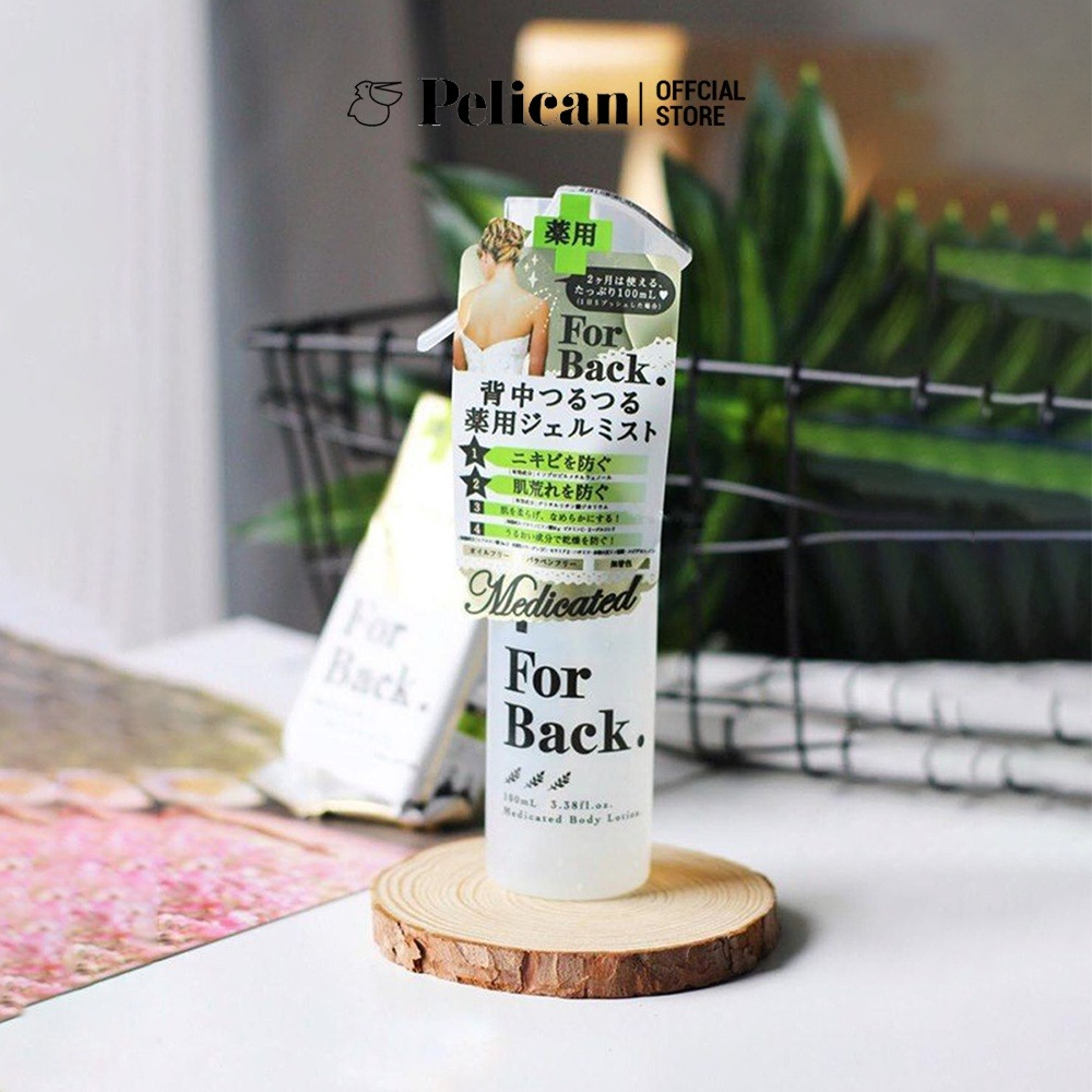 Xịt Giảm Mụn Lưng Pelican For Back Medicated Body Lotion 100ml Nhật Bản