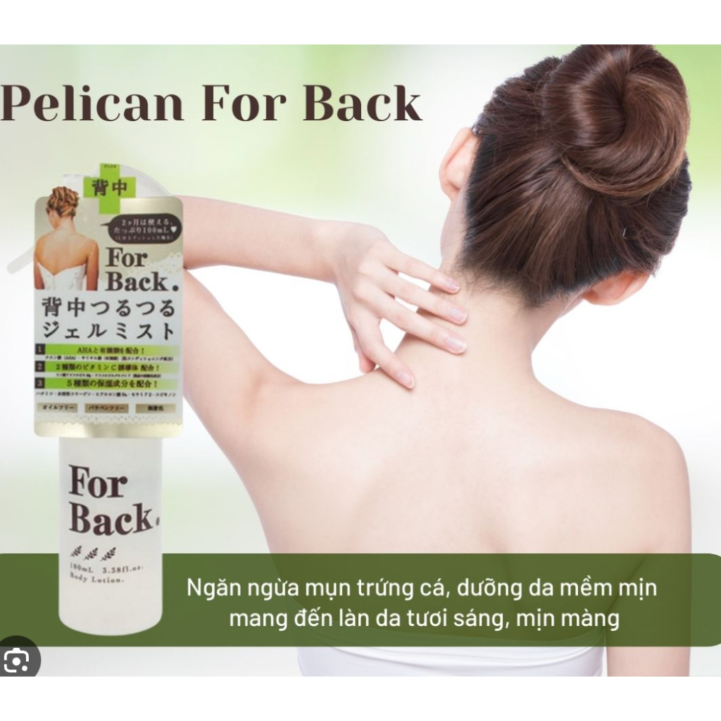 Xịt Giảm Mụn Lưng Pelican For Back Medicated Body Lotion 100ml Nhật Bản