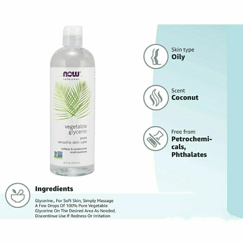 Dầu dưỡng ẩm Vegetable Glycerin Now solution