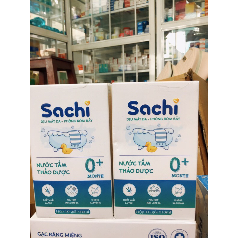Gạc rơ lưỡi Sachi , Khăn lau hạ sốt 0m+ & 3m+ SACHI , Nước tắm thảo dược Sachi , kem bôi đa năng sachi .