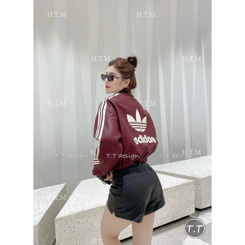 Áo khoác tay dài logo viền sọc