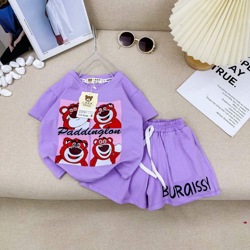 Set coton tàu cho bé gái từ 8 đến 20kg