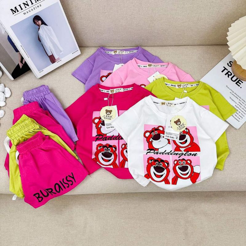 Set coton tàu cho bé gái từ 8 đến 20kg