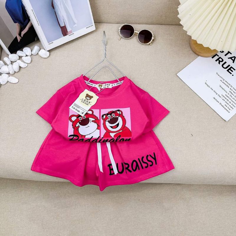 Set coton tàu cho bé gái từ 8 đến 20kg