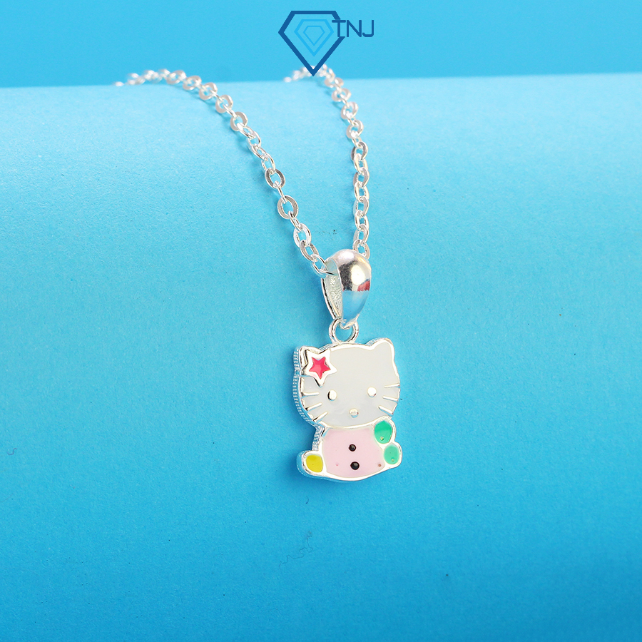 Vòng cổ bạc cho bé gái hình Hello kitty dễ thương DTN0030 - Trang Sức TNJ