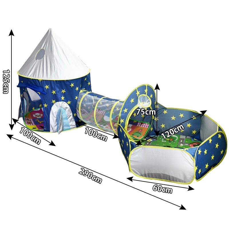 Lều bóng, ống đường hầm chui, lều gấp gọn tự bung cho bé yêu TẶNG 50 bóng