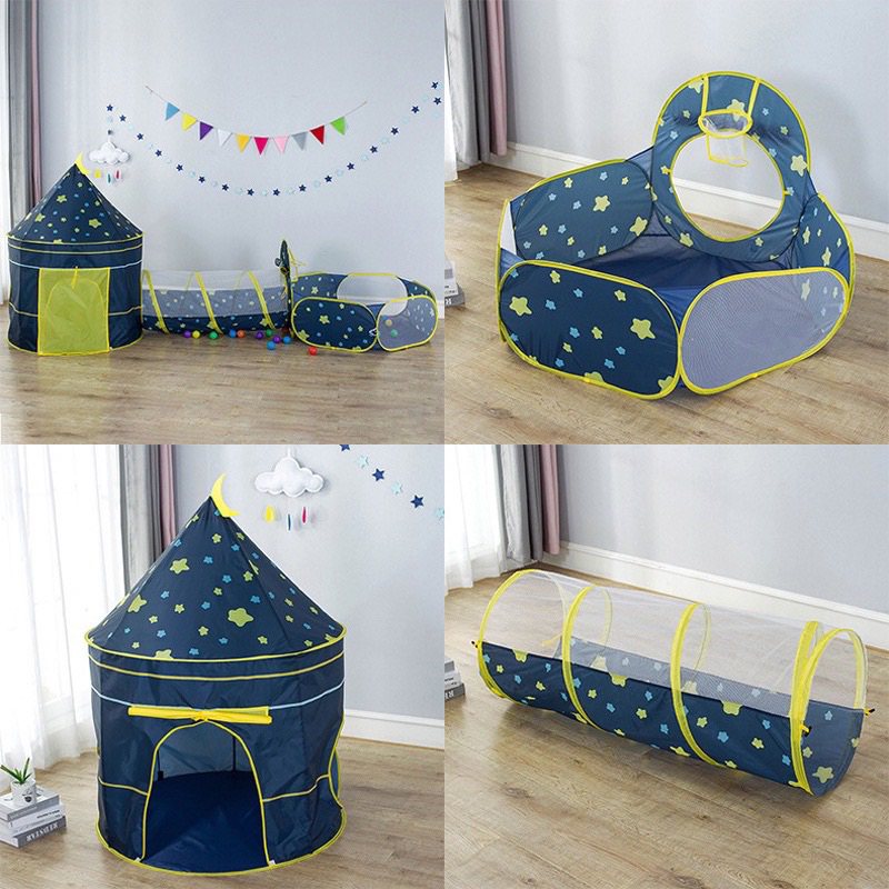 Lều bóng, ống đường hầm chui, lều gấp gọn tự bung cho bé yêu TẶNG 50 bóng