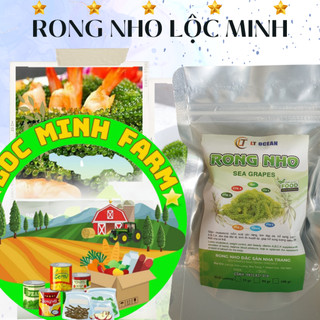 [500gr rong nho tách nhiệt loại 1 gồm 5 gói 100gr] Rong nho (tách nhiệt - Xuất nhật) gói 500g, rong xanh đẹp, không tanh