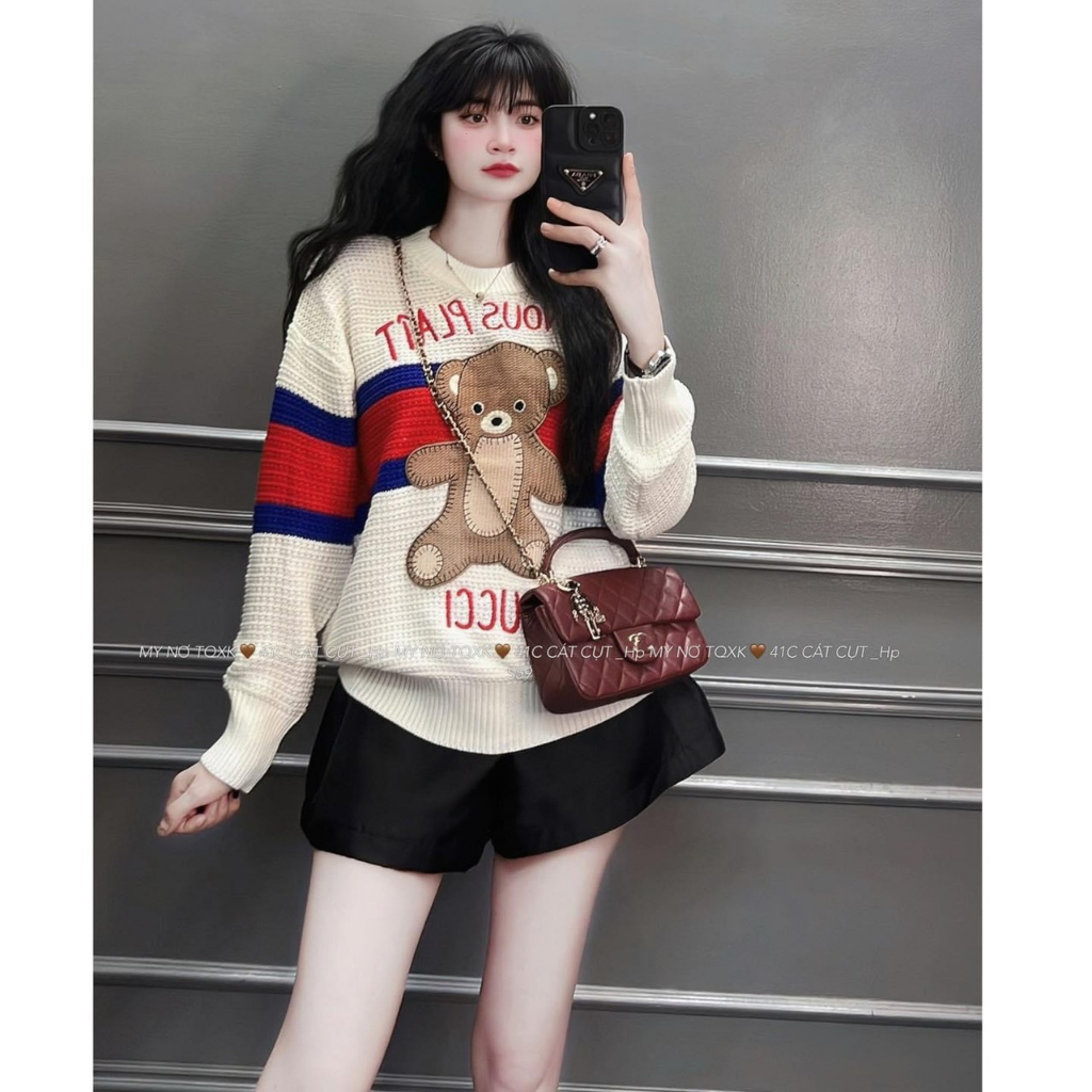 Áo Len Gấu Sieu dễ thương chất len Dày mịn neww 2023. | BigBuy360 - bigbuy360.vn