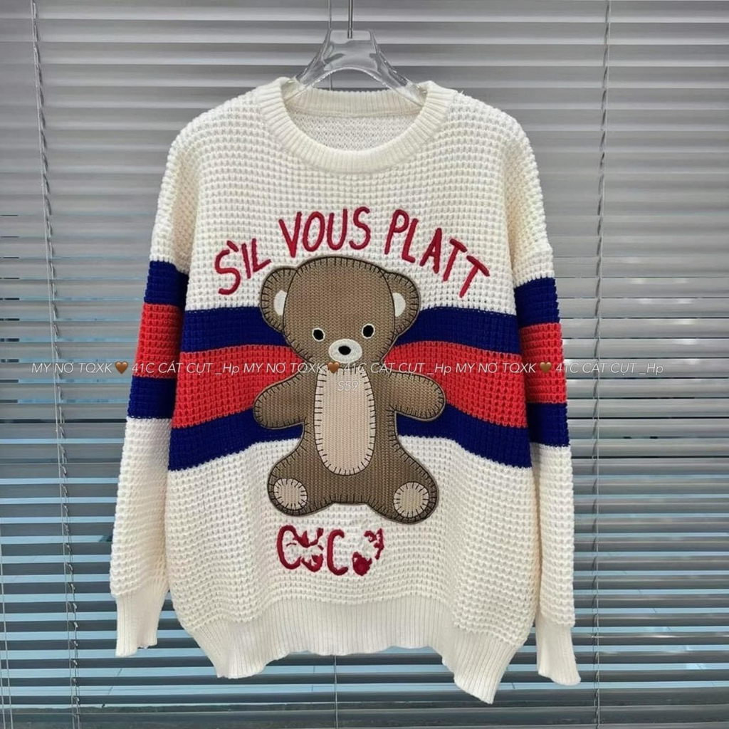 Áo Len Gấu Sieu dễ thương chất len Dày mịn neww 2023. | BigBuy360 - bigbuy360.vn