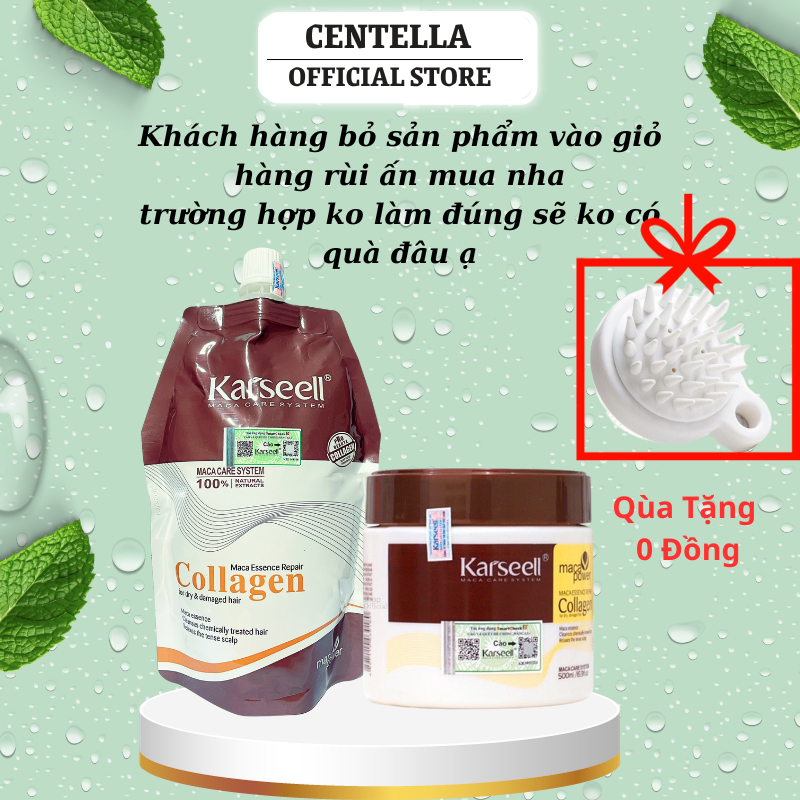 Kem ủ tóc Karseell Maca Power Collagen 500ml phục hồi hư tổn tái tạo cấu trúc tóc siêu mượt hương nước hoa chính hãng