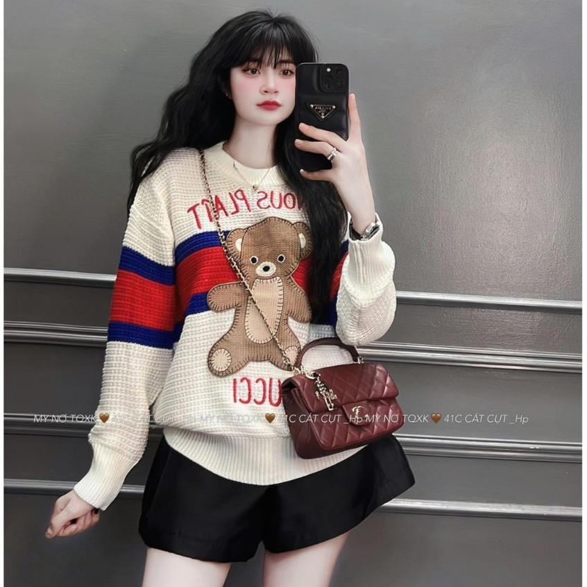 Áo Len Gấu Sieu dễ thương chất len Dày mịn neww 2023. | BigBuy360 - bigbuy360.vn