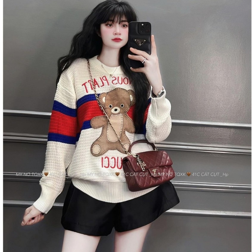 Áo Len Gấu Sieu dễ thương chất len Dày mịn neww 2023. | BigBuy360 - bigbuy360.vn