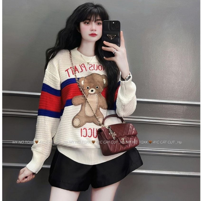 Áo Len Gấu Sieu dễ thương chất len Dày mịn neww 2023. | BigBuy360 - bigbuy360.vn