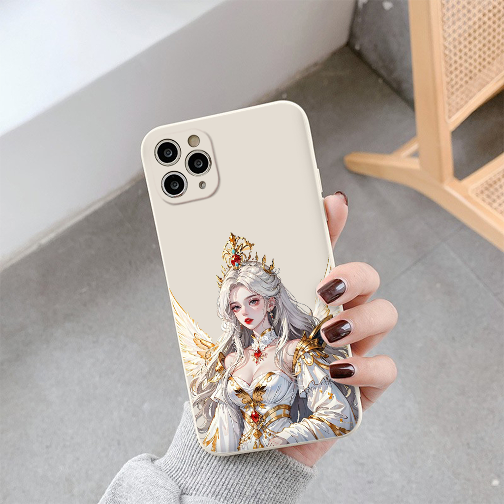 Ốp iphone vuông bạch công chúa đài các 14 Plus/14 Pro/13/12 Pro Max 6 6s Plus 7 Plus 8 Plus xr xsm eh454
