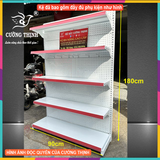Kệ siêu thị tôn lỗ x 5 tầng, kệ trưng bày sản phẩm