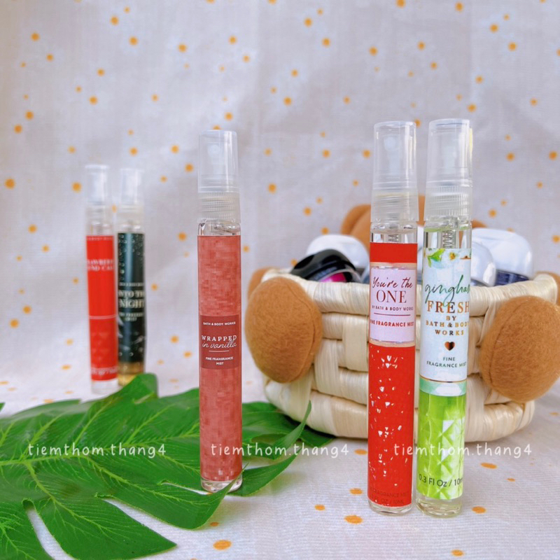 •𝐌𝐚̂̃𝐮 𝐜𝐡𝐢𝐞̂́𝐭 𝐁𝐨𝐝𝐲 𝐌𝐢𝐬𝐭 𝟏𝟎𝐦𝐥• Bath & Body Works - Sản phẩm dưỡng và xịt thơm toàn thân dành cho nam và nữ