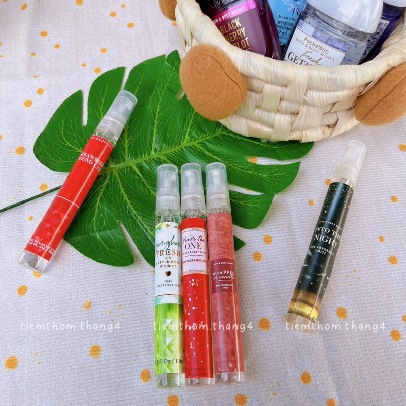 •𝐌𝐚̂̃𝐮 𝐜𝐡𝐢𝐞̂́𝐭 𝐁𝐨𝐝𝐲 𝐌𝐢𝐬𝐭 𝟏𝟎𝐦𝐥• Bath & Body Works - Sản phẩm dưỡng và xịt thơm toàn thân dành cho nam và nữ