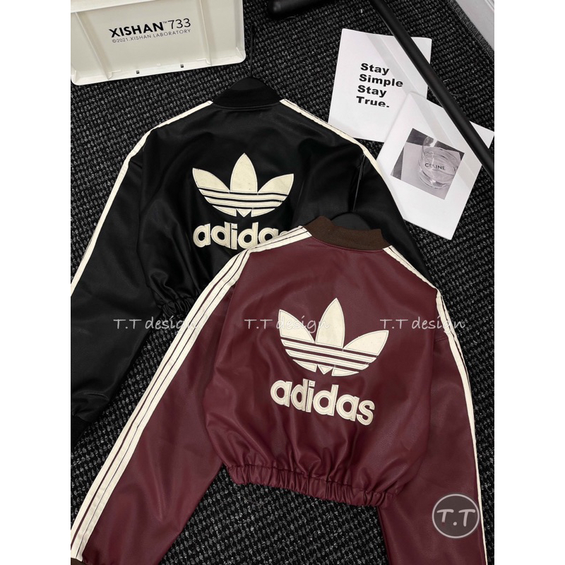 Áo khoác tay dài logo viền sọc