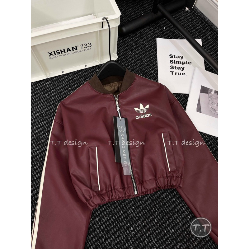 Áo khoác tay dài logo viền sọc