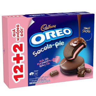 [TẶNG 2 BÁNH] Bánh OREO PIE Thơm Mềm Nhân Kem Mashmallow 360gr - OREO PIE 180gr.