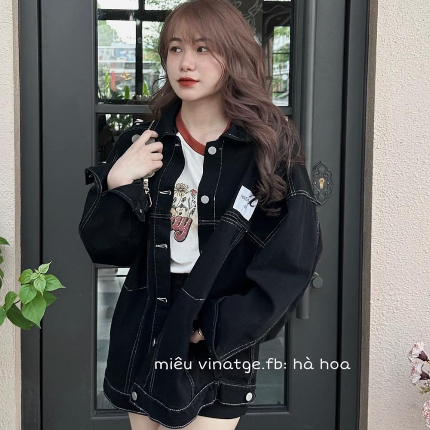 Áo Khoác Bò cho nam nữ phối màu siêu sang hot nhất 2023. | BigBuy360 - bigbuy360.vn