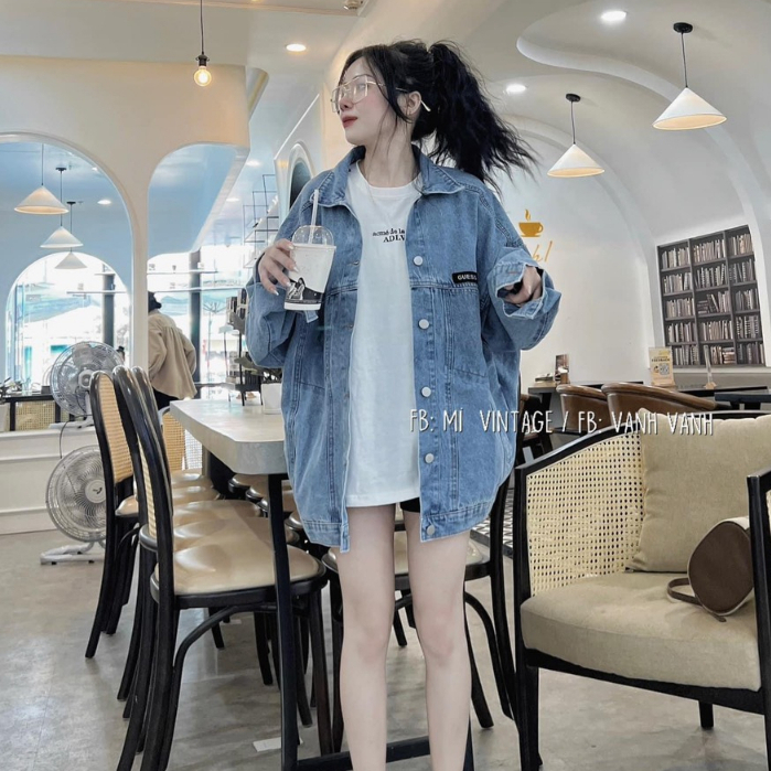 Áo Khoác Bò cho nam nữ phối màu siêu sang hot nhất 2023. | BigBuy360 - bigbuy360.vn