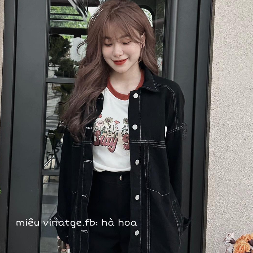 Áo Khoác Bò cho nam nữ phối màu siêu sang hot nhất 2023. | BigBuy360 - bigbuy360.vn