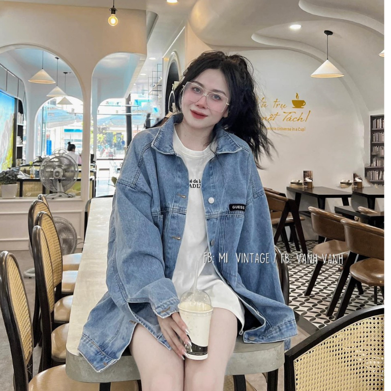 Áo Khoác Bò cho nam nữ phối màu siêu sang hot nhất 2023. | BigBuy360 - bigbuy360.vn