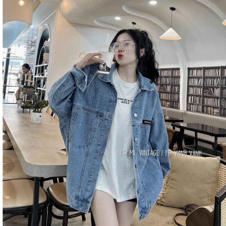 Áo Khoác Bò cho nam nữ phối màu siêu sang hot nhất 2023. | BigBuy360 - bigbuy360.vn