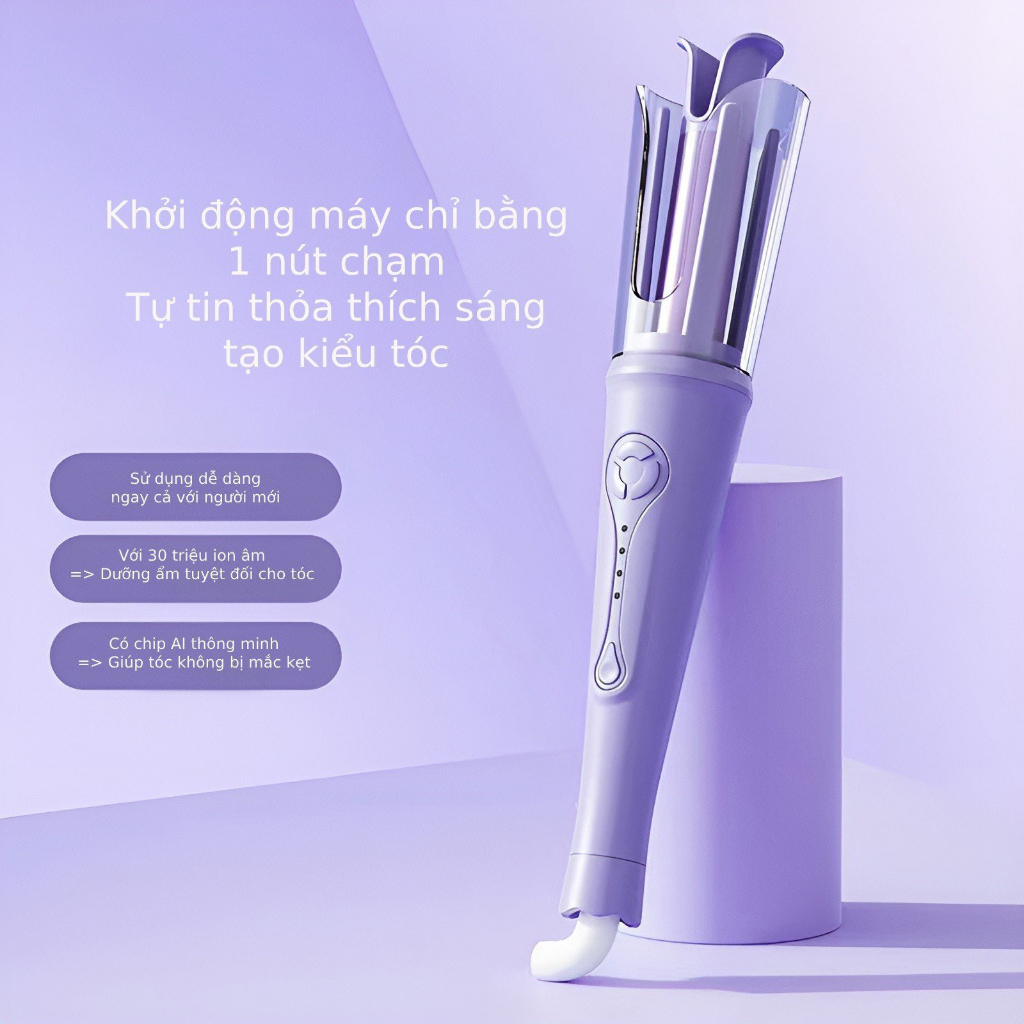 Máy uốn tóc tự động Yoroshiko hàng chính hãng cao cấp có ion âm bảo vệ tóc
