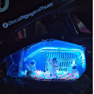 Ốp Lọc gió(Pô E) có LED - Mẫu Phi Hành Gia - Vario-Vision-AB-SH-SHmode kèm thú cute