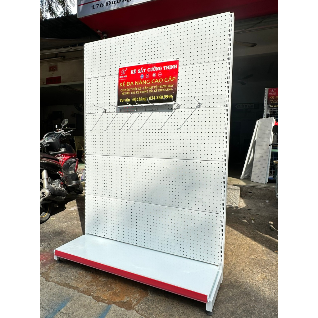 Kệ Móc Treo Tôn Lỗ 1 mặt  tặng kèm 10 móc 15cm...