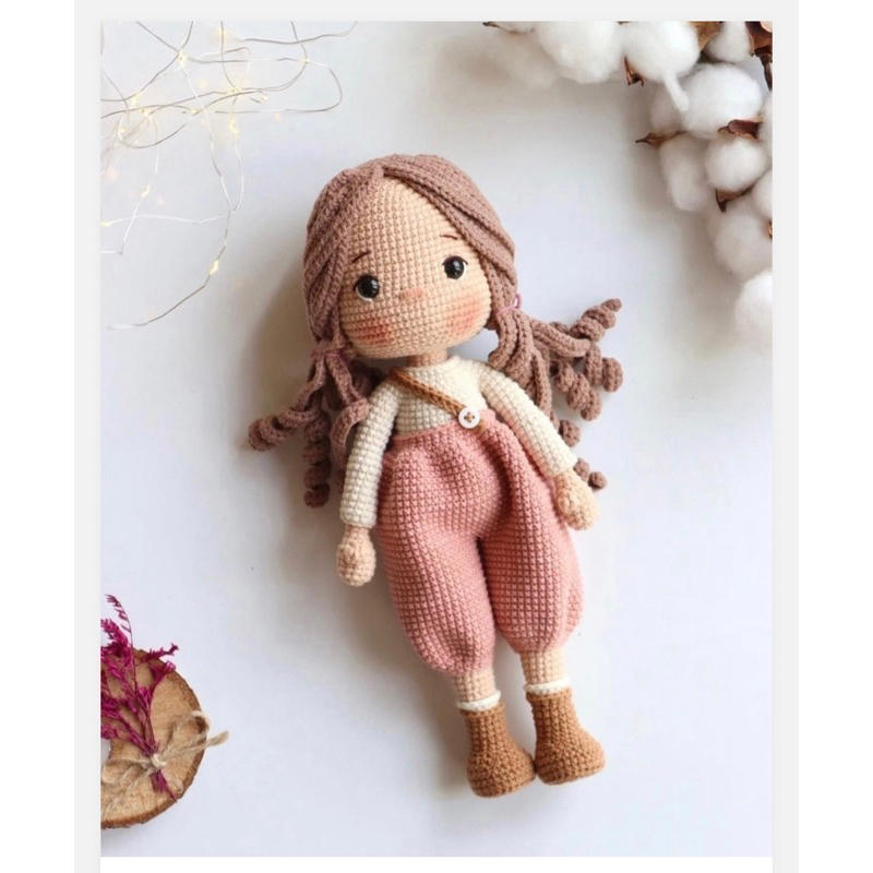 Búp bê bé gái Cute bằng len handmade