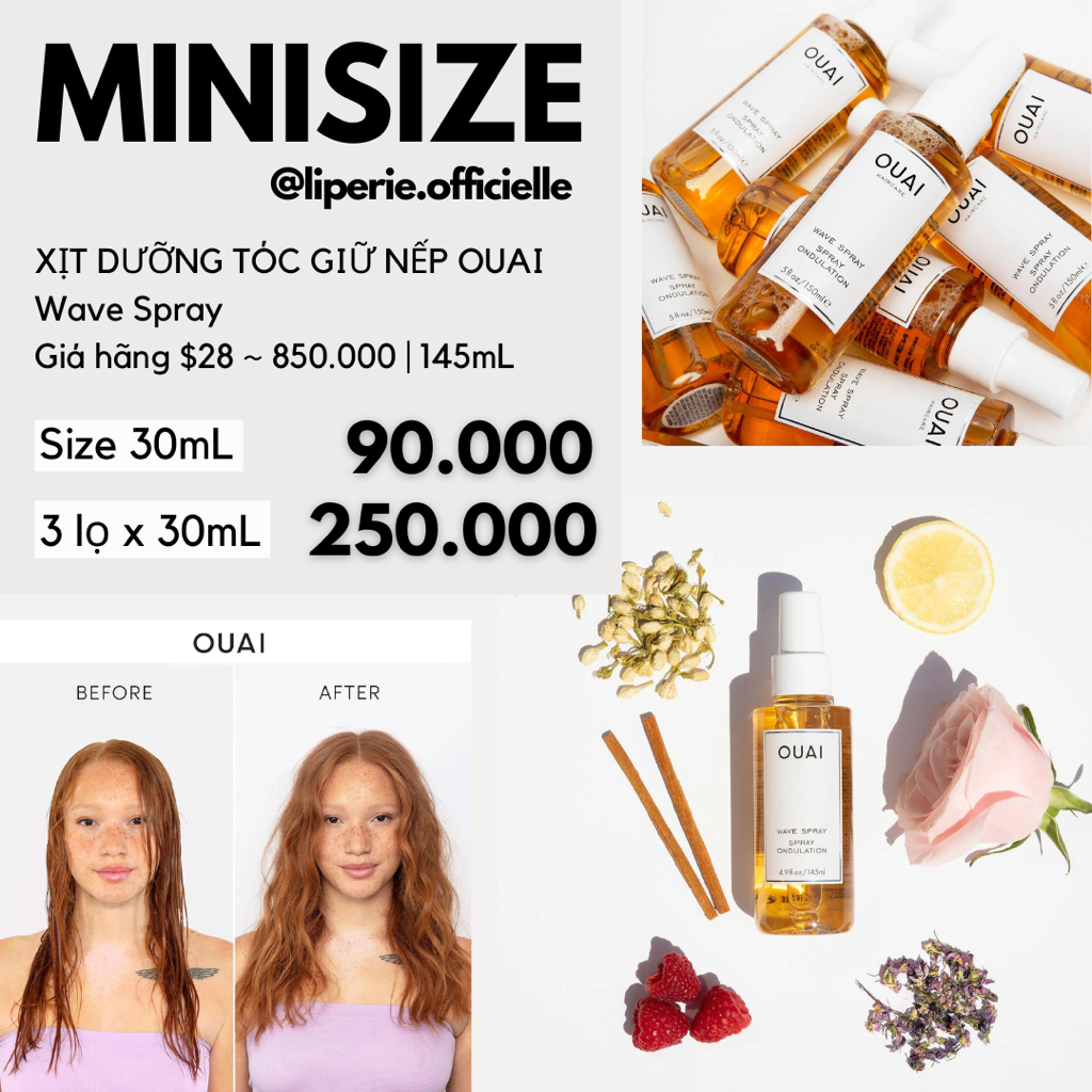 Xịt dưỡng tóc Ouai Wave Spray