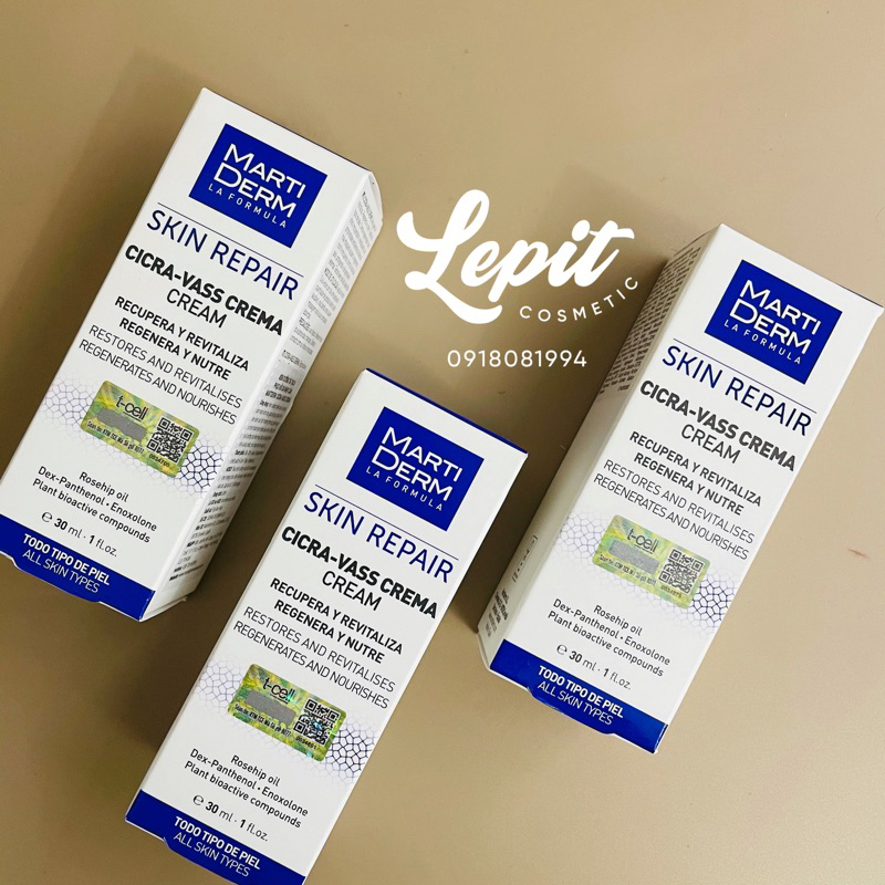 Kem Dưỡng Tái Tạo & Phục Hồi Da Nhạy Cảm Martiderm Cicra - MartiDerm Skin Repair Cicra Vass Cream